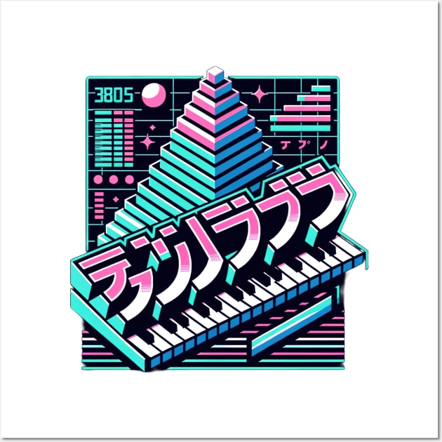 Japanese Vaporwave Aesthetic Wall Art by Tankuss 